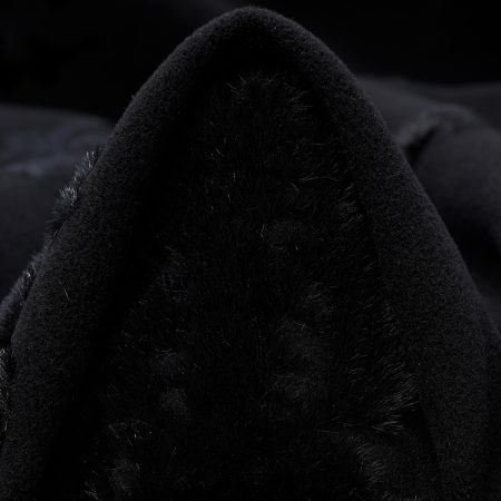 Wool, Flock Printed, Jet Black