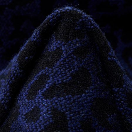 Jacquard, Wool, Blue Indigo