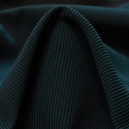 Jersey, Punto Milano, Turquoise&Raven Black