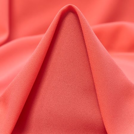 Crêpe De Chine, Elastic, Sun Kissed Coral