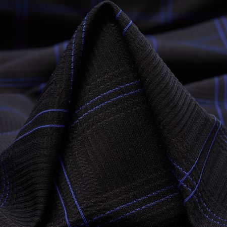 Jersey, Jacquard, Check, Atomic Blue