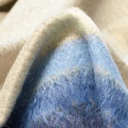 Wool, Mohair, Stripes, Ivory&Rain Washed Blue
