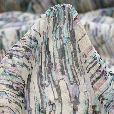 Silk, Chiffon, Printed, Baby Lavender