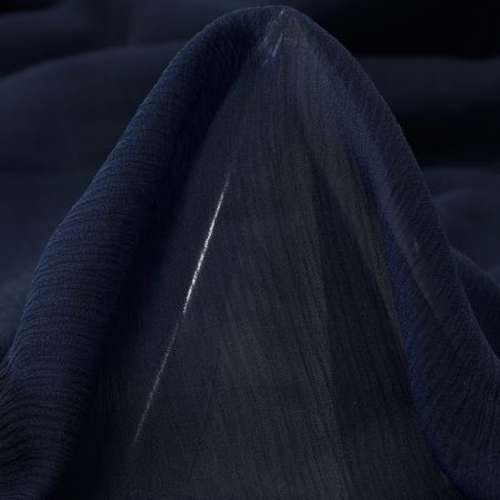 Silk, Chiffon, Indigo Blue