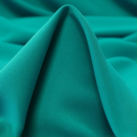 Crêpe De Chine, Elastic, Tile Blue