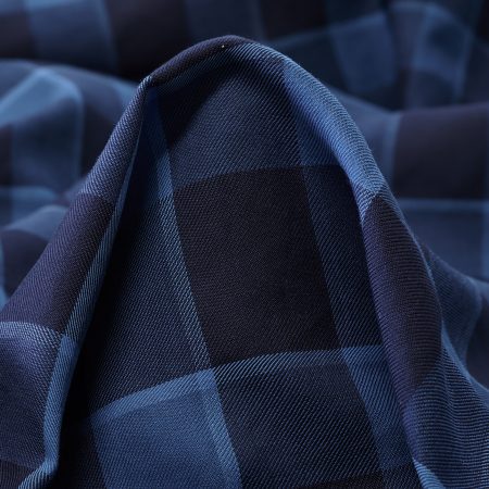 Batiste, Lyocell Cotton, Check, Blue Sapphire