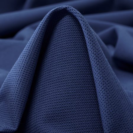 Poliviscose, Crêpe, Micro Design, True Blue
