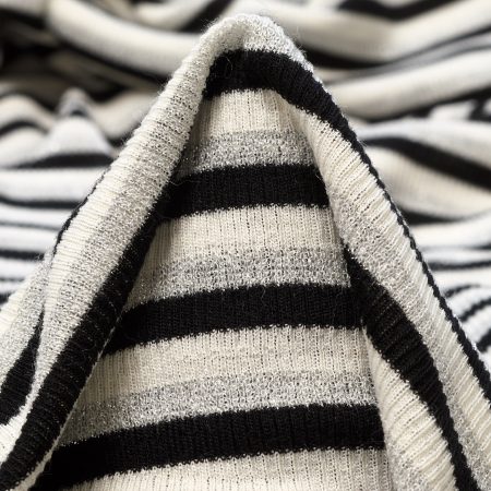 Jersey, Wool, Stripes, Snow White&Silver