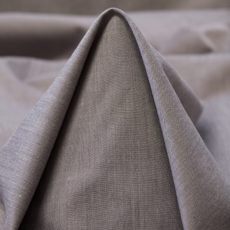 Poplin, Cotton Elastic, Silver Melange
