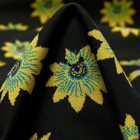 Jacquard, Elastic, Raven Black&Sunlight