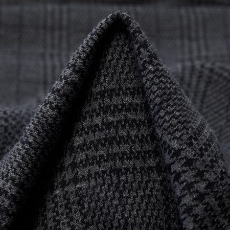 Jersey, Jacquard, Glencheck, Blackened Pearl