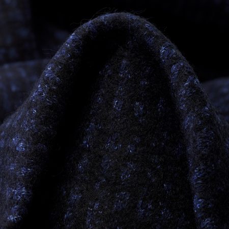 Knit, Cotton, Wool Blend, Raven Black&Parisian Night