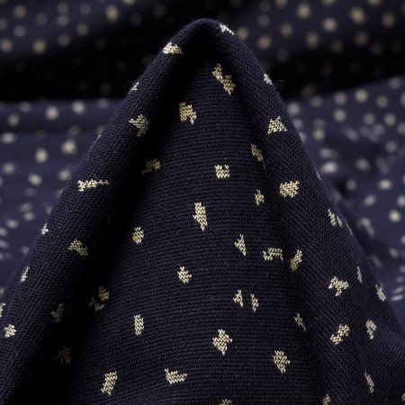 Jersey, Jacquard, Dark Blue&Ivory