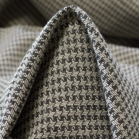 Jersey, Jacquard, Houndstooth, Steel Gray