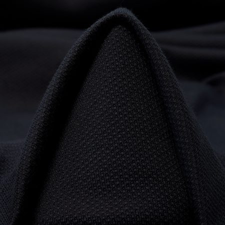 Piqué, Cotton, Raven Black