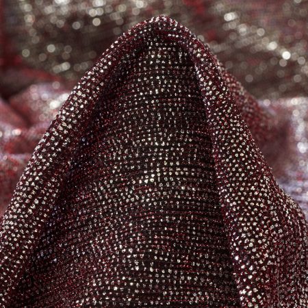 Jersey, Lurex, Shimmering, Savvy Red&Silver
