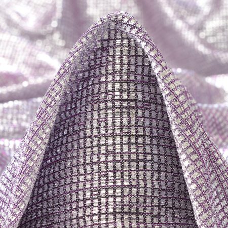 Jersey, Lurex, Shimmering, Fair Orchid&Silver