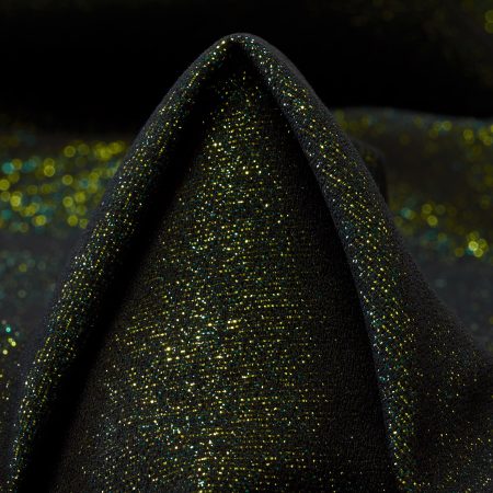 Lurex, Cotton, Shimmering, Jet Black&Malachite Green