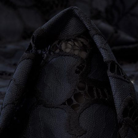 Lace, Floral, Jet Black