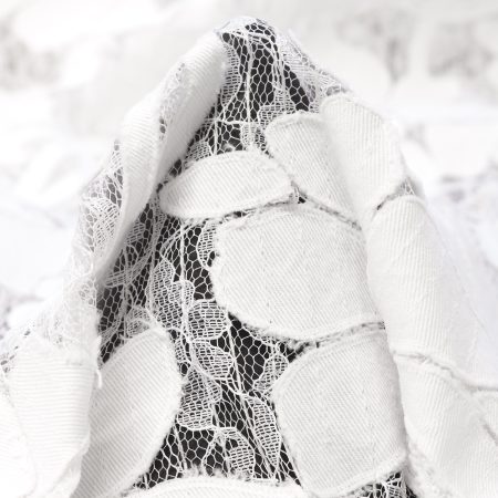 Lace, Embroidered, Floral, Brilliant White