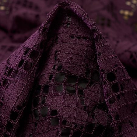 Lace, Ramie, Elastic, Burgundy