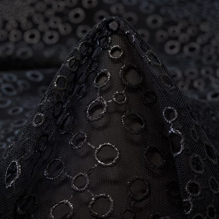 Net, Jacquard, Dots, Blackened Pearl