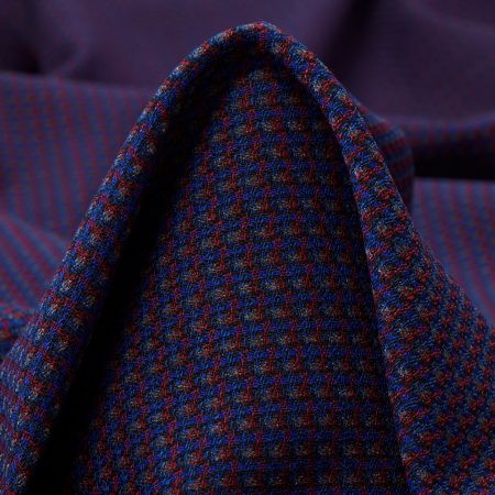 Jacquard, Virgin Wool, Micro Design, True Blue&Red Alert