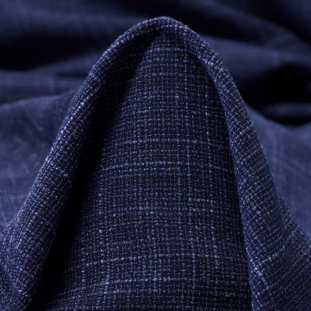 Wool, Linen, Check, Gray Black