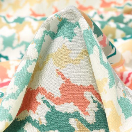 Crêpe, Viscose, Printed, Lucent White&Opal