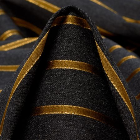 Viscose, Wool, Stripes, Nugget Gold