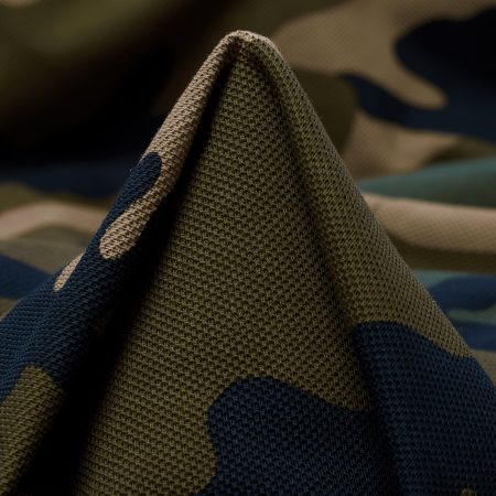 Piqué, Cotton, Camouflage, Hunter Green&Dark Olive