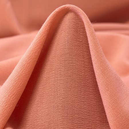 Crêpe, Wool, Burnt Coral