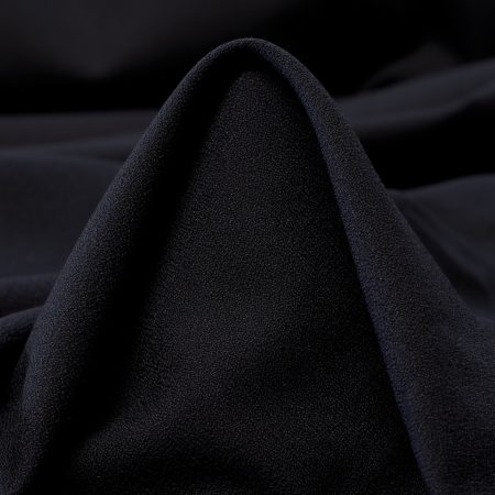 Crêpe, Viscose Blend, Elastic, Jet Black
