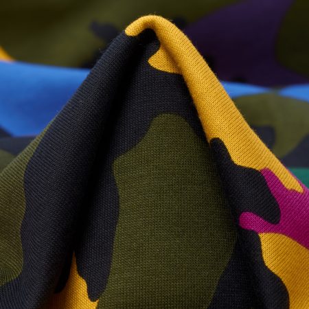 Jersey, Cotton, Camouflage, Multicolor