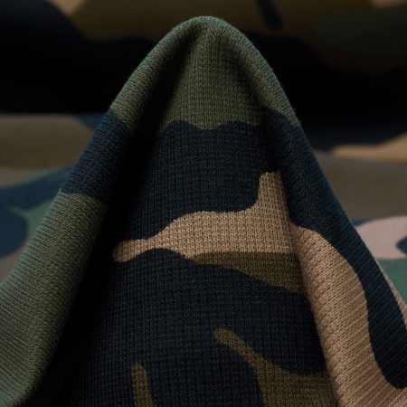 Jersey, Cotton, Camouflage, Light Taupe