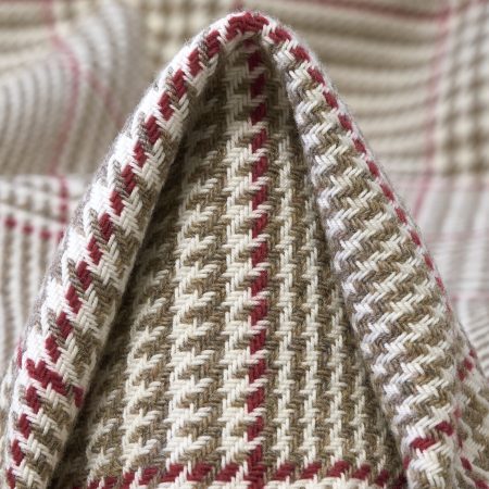 Cotton, Virgin Wool, Check, Aluminium