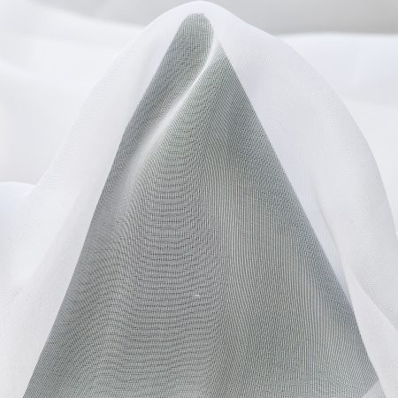 Chiffon, Silk, Brilliant White