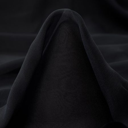 Chiffon, Silk, Raven Black