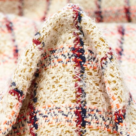 Chanel, Cotton, Antique White&Vibrant Orange