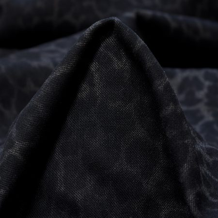 Twill, Viscose, Animal, Blackened Pearl
