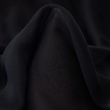 Chiffon, Silk, Raven Black