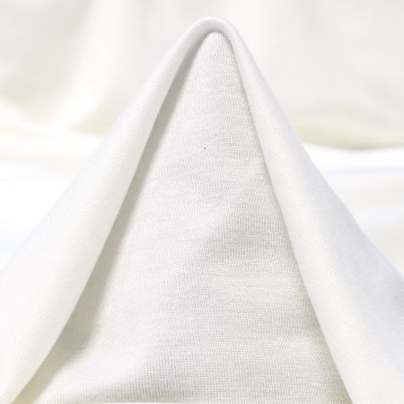 Single Jersey, Viscose, Elastic, Brilliant White
