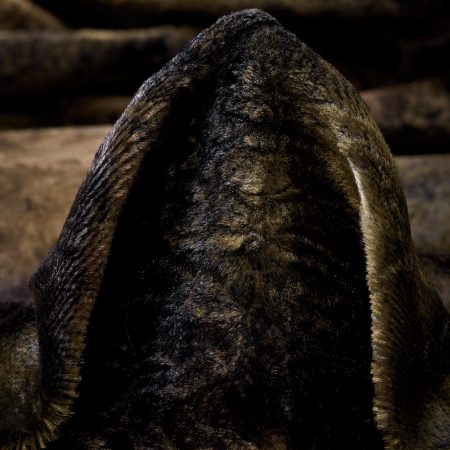 Fake Fur, Viscose Cotton, Tea Leaf&Raven Black