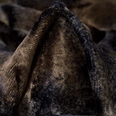 Fake Fur, Viscose Cotton, Silver Blue&Raven Black