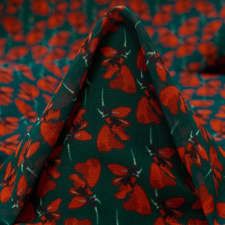 Crêpe, Floral, Transparent, Cherry Tomato&Pacific