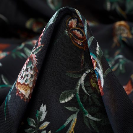 Chiffon, Floral, Blackened Pearl&Cinnamon Stick