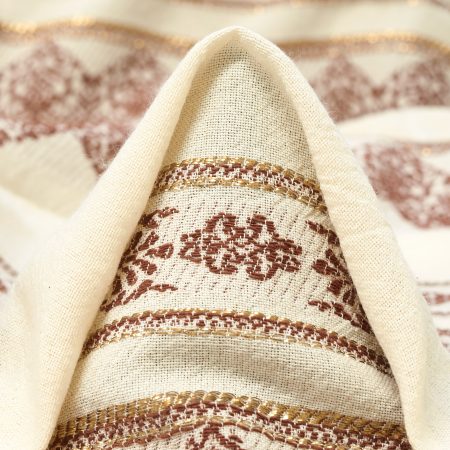 Jacquard, Cotton Viscose, Lurex, Maroon&Gold