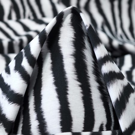 Techno Jersey, Animal, High Elasticity, Raven Black&Brilliant White