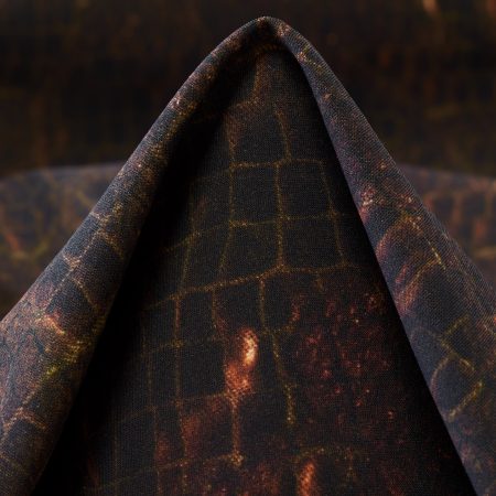 Techno Jersey, Printed, High Elasticity, Hot Fudge