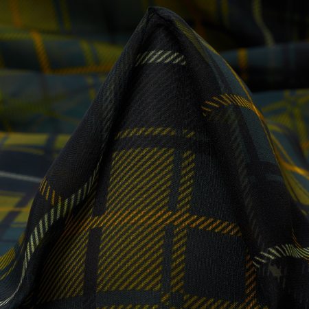 Chiffon, Check, Deep Forest&Banana Cream